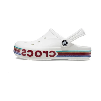 (Youth) Crocs Bayaband Rainbow Glitter Clogs 'White Red'
