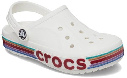 (JR) Crocs Bayaband Rainbow Glitter Clogs 'Putih Merah' 209731-100 Order (JR) Crocs Bayaband Rainbow Glitter Clogs 'Putih Merah' 209731-100