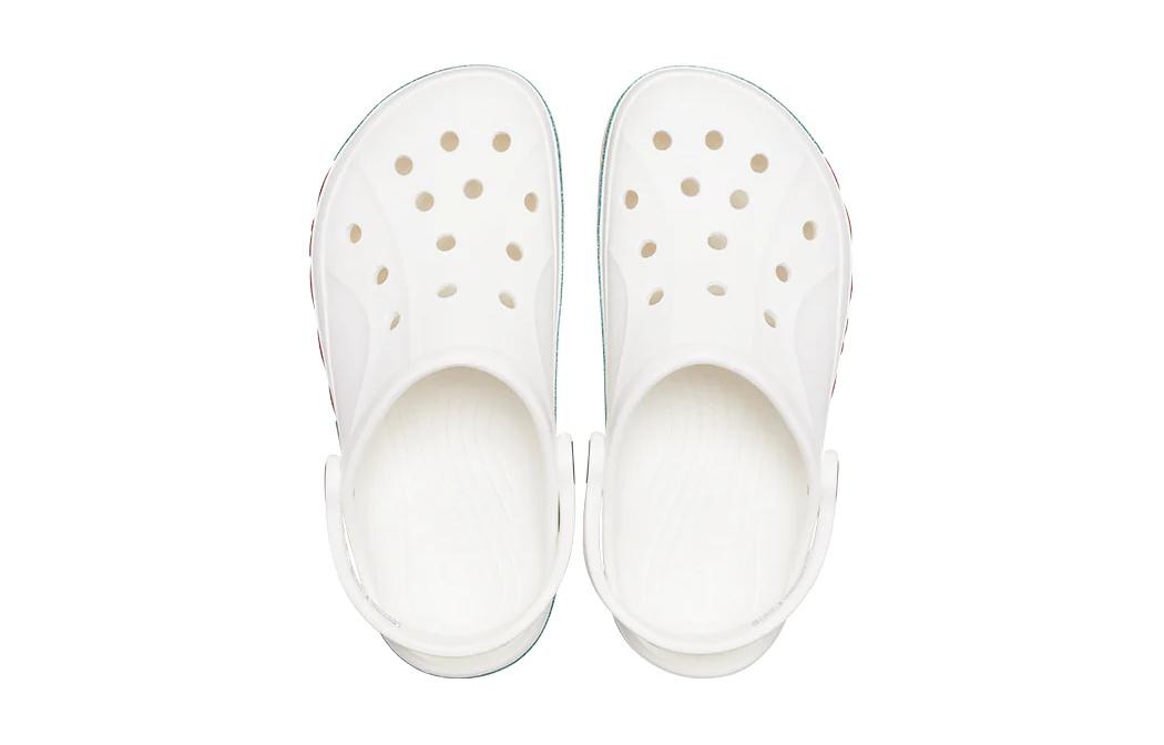 Lookbook 童趣 Crocs卡羅琪 舒適百搭透氣休閒 防滑減震耐磨兒童涼鞋 白色