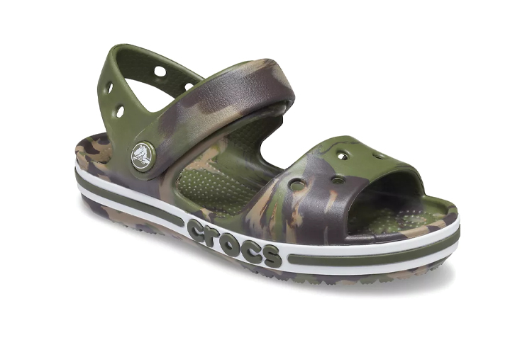 Lookbook (Youth) Crocs Bayaband Sandals 'Marble Green Brown' 206816-3TC