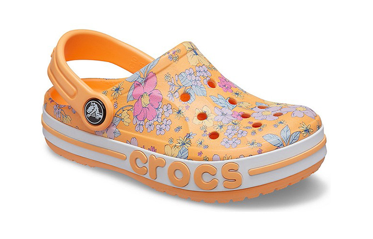 Lookbook (Youth) Crocs Bayaband Seasonal Printed Clogs 'Orange White' 206178-801