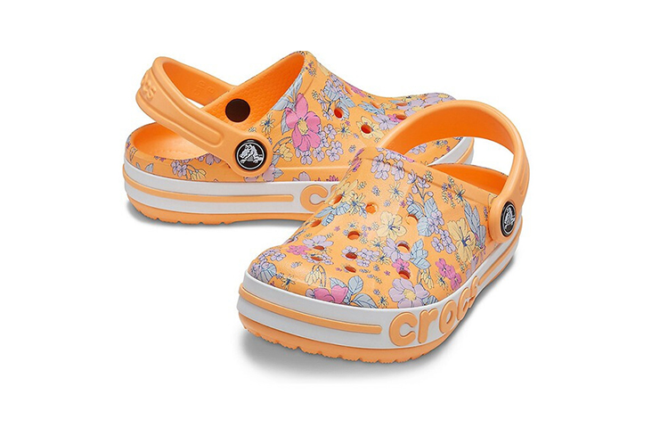 Shop (Youth) Crocs Bayaband Seasonal Printed Clogs 'Orange White' 206178-801