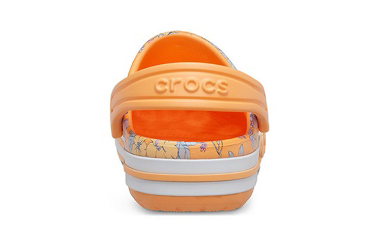 Details for (Youth) Crocs Bayaband Seasonal Printed Clogs 'Orange White' 206178-801