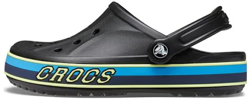 (Youth) Crocs Bayaband Sport Band Clogs 'Black Blue' 208321-0C4 (Youth) Crocs Bayaband Sport Band Clogs 'Black Blue' 208321-0C4