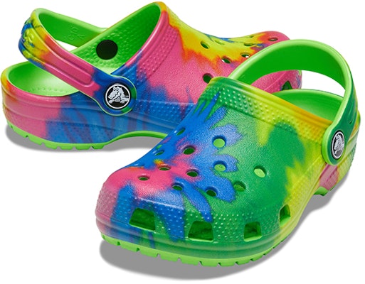 (JR) Crocs Classic 'Tie-Dye Hijau Merah Jambu' 205451-38T Shop (JR) Crocs Classic 'Tie-Dye Hijau Merah Jambu' 205451-38T