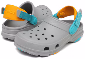 Lookbook 兒童 Crocs 克駱格簡約休閒洞洞鞋 灰藍橙