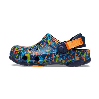 (Youth) Crocs Classic All Terrain Terrazzo Clogs 'Blue Orange Multi'