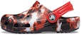 (JR) Crocs Classic Bleach Dye Clogs 'Merah Putih Hitam' 207404-063