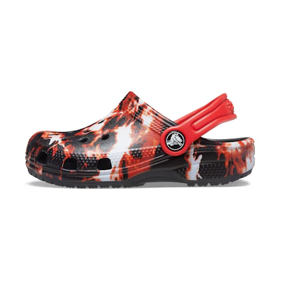 (Youth) Crocs Classic Bleach Dye Clogs 'Red White Black'