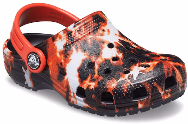 (Youth) Crocs Classic Bleach Dye Clogs 'Red White Black' 207404-063 Lookbook (Youth) Crocs Classic Bleach Dye Clogs 'Red White Black' 207404-063