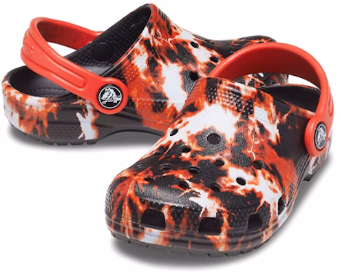 (Youth) Crocs Classic Bleach Dye Clogs 'Red White Black' 207404-063 Shop (Youth) Crocs Classic Bleach Dye Clogs 'Red White Black' 207404-063