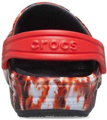 (Youth) Crocs Classic Bleach Dye Clogs 'Red White Black' 207404-063 Details for (Youth) Crocs Classic Bleach Dye Clogs 'Red White Black' 207404-063