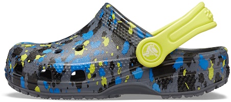(Youth) Crocs Classic Classic Printed Clogs 'Charcoal Citrus Croslite' 205813-00T (Youth) Crocs Classic Classic Printed Clogs 'Charcoal Citrus Croslite' 205813-00T