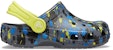 (JR) Crocs Classic Corak 'Charcoal Citrus Croslite' Selipar. 205813-00T