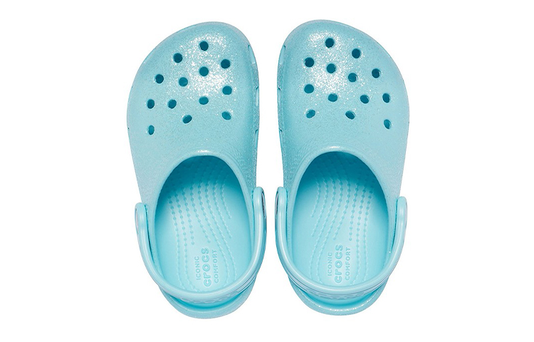 (Youth) Crocs Classic Clog 'Ice Blue Sparkle' 圖 4
