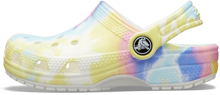 大童 Crocs 卡駱馳 Classic 扎染花紋 沙灘洞洞運動涼鞋 黃藍 Buy 大童 Crocs 卡駱馳 Classic 扎染花紋 沙灘洞洞運動涼鞋 黃藍
