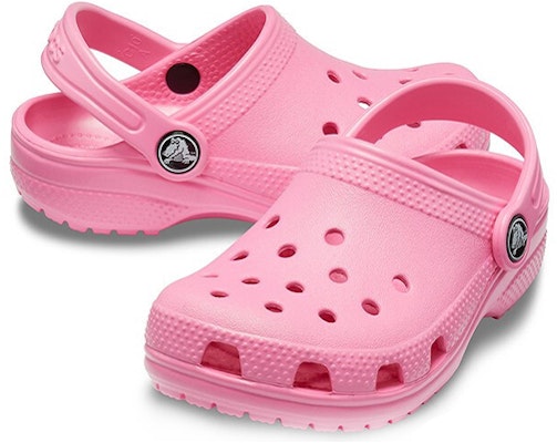 兒童 Crocs 經典小克駱格 戶外包頭平跟沙灘洞洞運動涼鞋 玫瑰粉 Shop 兒童 Crocs 經典小克駱格 戶外包頭平跟沙灘洞洞運動涼鞋 玫瑰粉