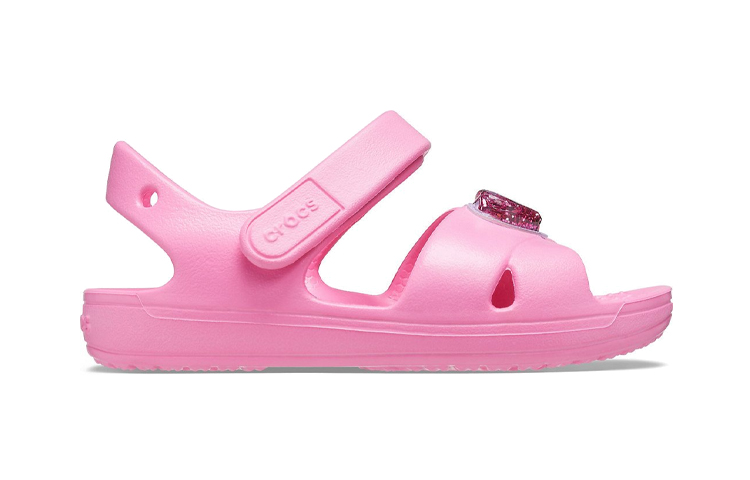 Order (Youth) Crocs Classic Cross-Strap Charm Sandals 'Pink' 206947-669
