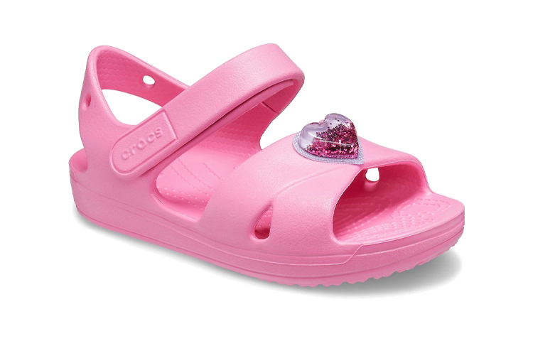 Lookbook (Youth) Crocs Classic Cross-Strap Charm Sandals 'Pink' 206947-669