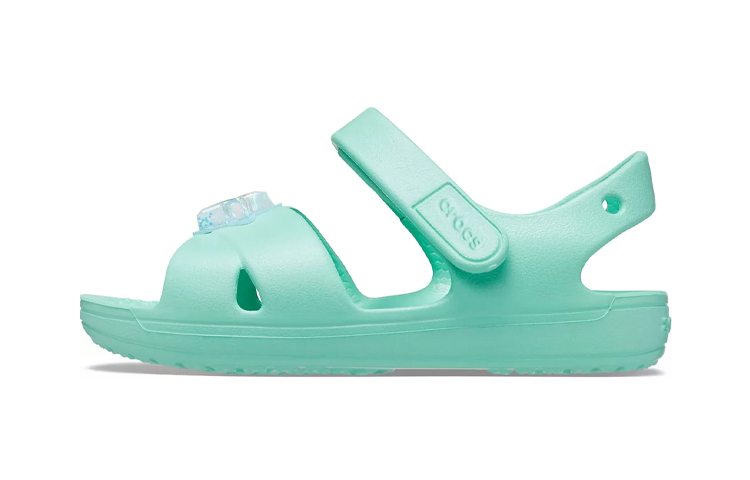(Youth) Crocs Classic Cross-Strap Charm Sandals 'Turquoise' 206947-3U3