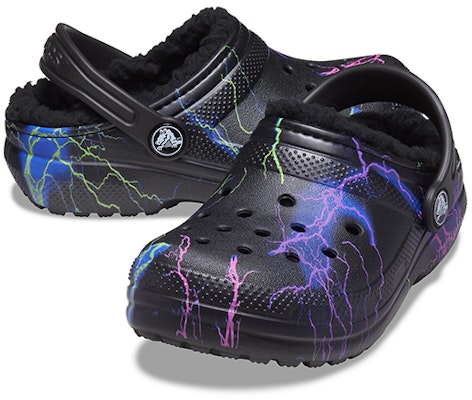 (Youth) Crocs Classic Fuzz-Lined Clog 'Black Lightning' 207322-0C4 Shop (Youth) Crocs Classic Fuzz-Lined Clog 'Black Lightning' 207322-0C4