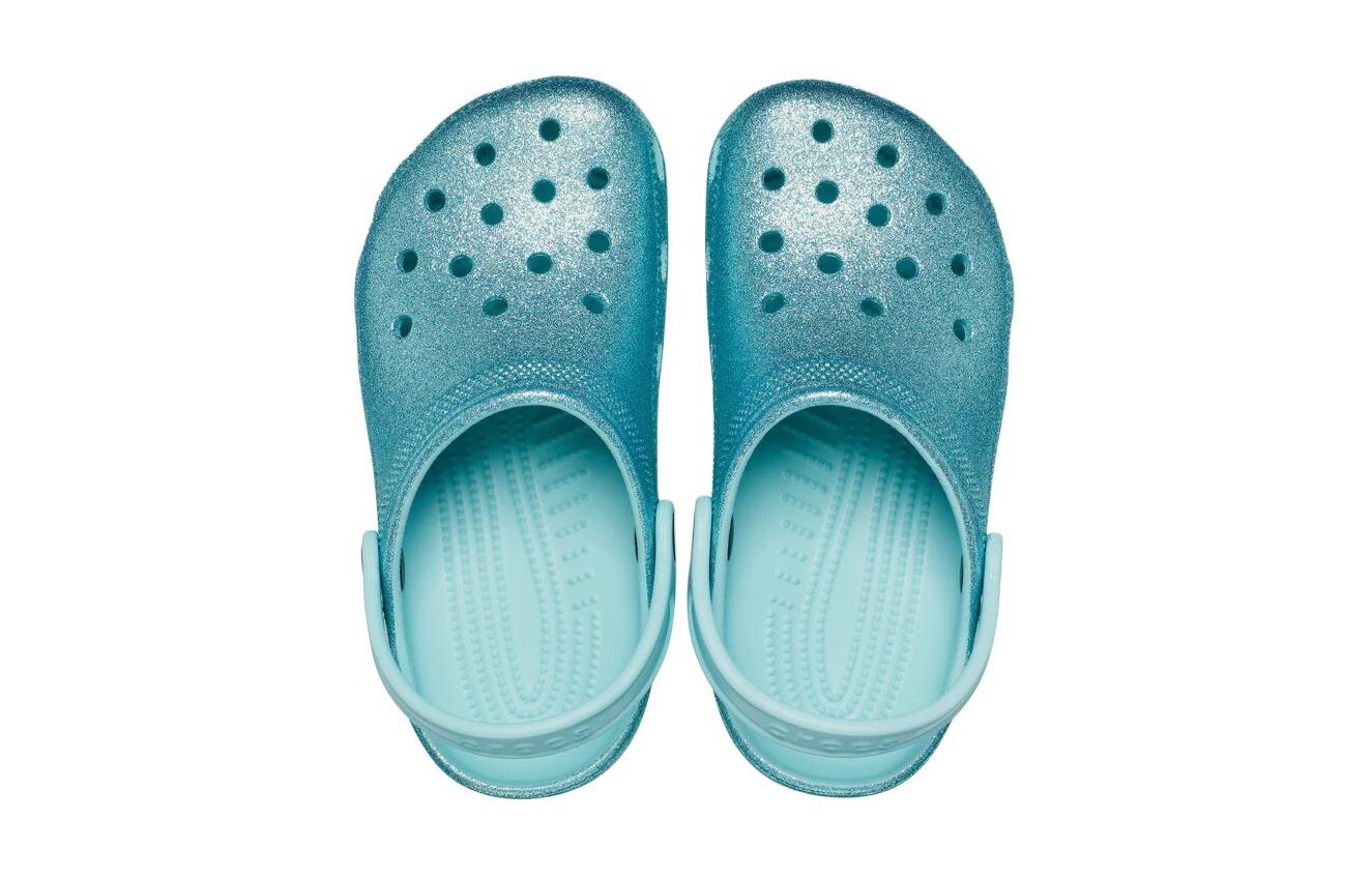 Purchase 兒童 Crocs卡羅琪 Classic Glitter Clogs 圓頭套腳 兒童涼鞋 藍色