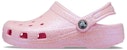 (JR) Crocs Classic Glitter Clogs 'Pink' Kasut Clog Berkilau Merah Jambu 206993-6S0