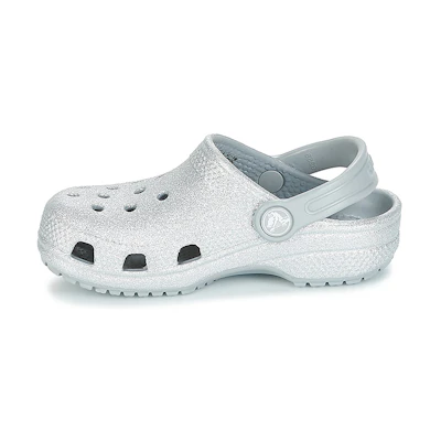 (Youth) Crocs Classic Glitter Clogs 'Silver'