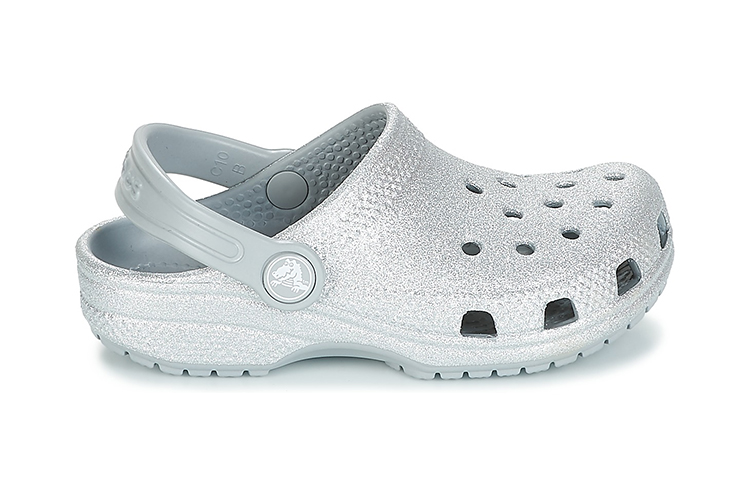Order (Youth) Crocs Classic Glitter Clogs 'Silver' 205441-040