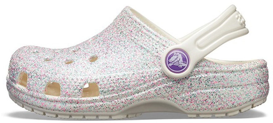 (Youth) Crocs Classic Glitter Clogs 'Silver White' 205441-159 Buy (Youth) Crocs Classic Glitter Clogs 'Silver White' 205441-159