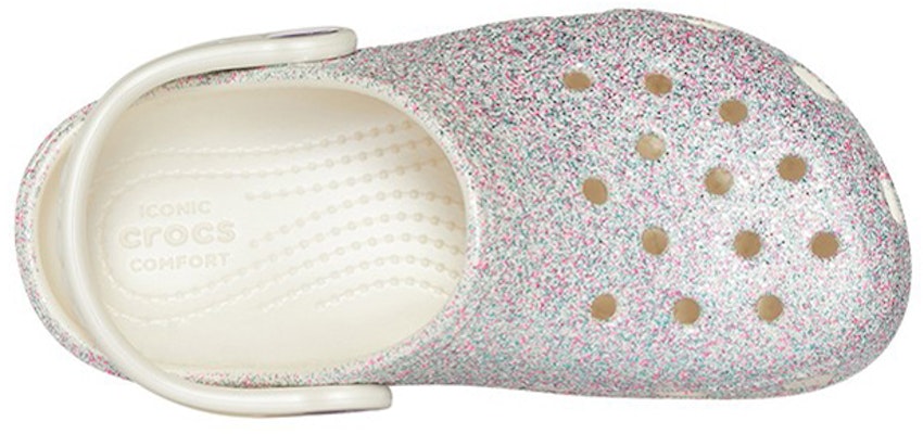 (Youth) Crocs Classic Glitter Clogs 'Silver White' 205441-159 Shop (Youth) Crocs Classic Glitter Clogs 'Silver White' 205441-159