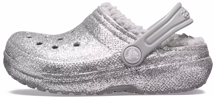 (Youth) Crocs Classic Glitter Lined Clogs 'Silver Grey' 205937-00N Buy (Youth) Crocs Classic Glitter Lined Clogs 'Silver Grey' 205937-00N
