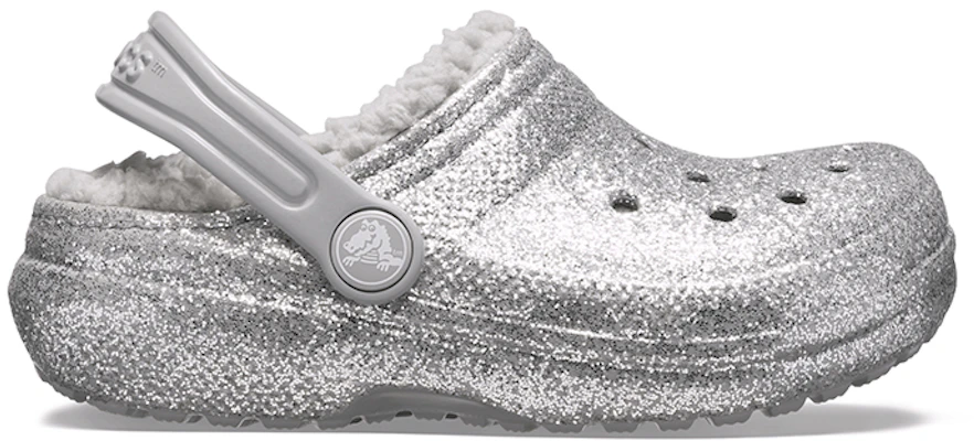 (Youth) Crocs Classic Glitter Lined Clogs 'Silver Grey' 205937-00N Order (Youth) Crocs Classic Glitter Lined Clogs 'Silver Grey' 205937-00N