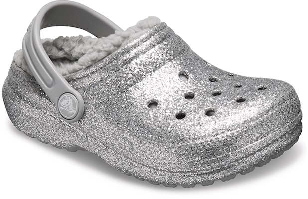 (Youth) Crocs Classic Glitter Lined Clogs 'Silver Grey' 205937-00N Lookbook (Youth) Crocs Classic Glitter Lined Clogs 'Silver Grey' 205937-00N