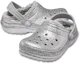 Shop (Youth) Crocs Classic Glitter Lined Clogs 'Silver Grey' 205937-00N