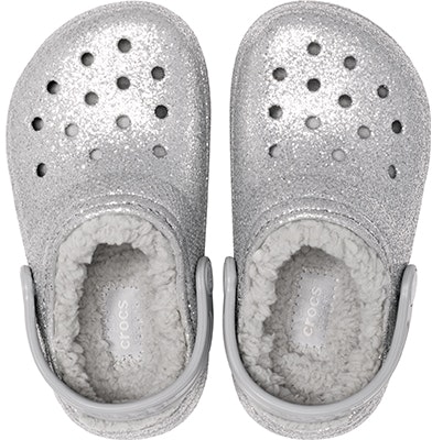 (Youth) Crocs Classic Glitter Lined Clogs 'Silver Grey' 205937-00N Purchase (Youth) Crocs Classic Glitter Lined Clogs 'Silver Grey' 205937-00N