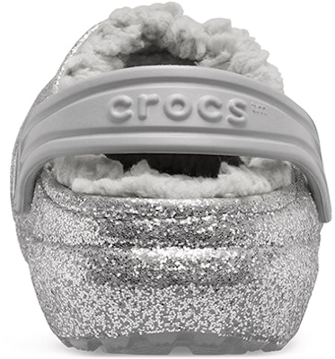 (Youth) Crocs Classic Glitter Lined Clogs 'Silver Grey' 205937-00N Details for (Youth) Crocs Classic Glitter Lined Clogs 'Silver Grey' 205937-00N