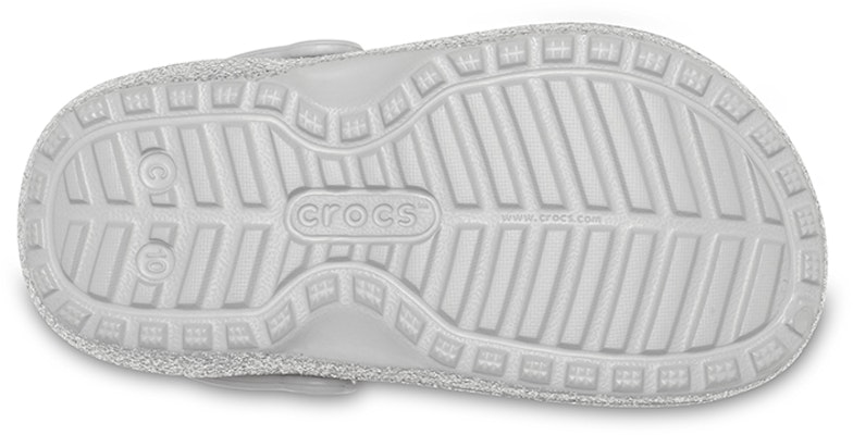 (Youth) Crocs Classic Glitter Lined Clogs 'Silver Grey' 205937-00N Sizing (Youth) Crocs Classic Glitter Lined Clogs 'Silver Grey' 205937-00N