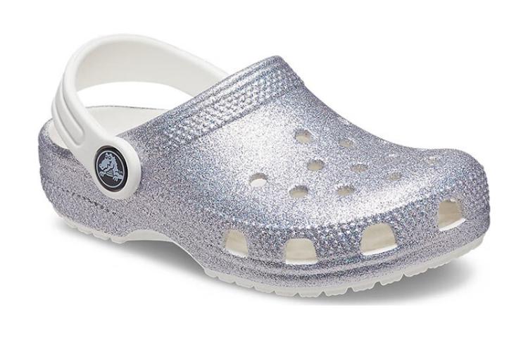 Lookbook (JR) Sandal Crocs Classic Glitter 'Perak Putih' 206993-94S
