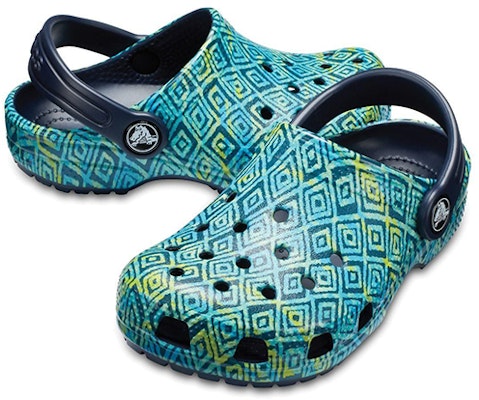 (JR) Crocs Classic Graphic Clogs 'Biru Hijau' 204816-410 Purchase (JR) Crocs Classic Graphic Clogs 'Biru Hijau' 204816-410