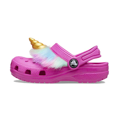 (Youth) Crocs Classic I AM Unicorn Clog 'Fuchsia Gold'