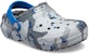 (Youth) Crocs Classic Lined Camo Clogs 'Grey White Blue' 207323-0EF