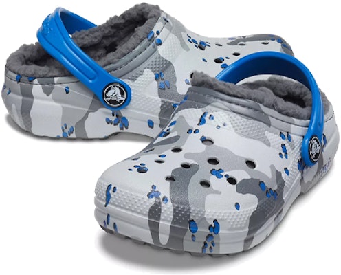 (Youth) Crocs Classic Lined Camo Clogs 'Grey White Blue' 207323-0EF Shop (Youth) Crocs Classic Lined Camo Clogs 'Grey White Blue' 207323-0EF