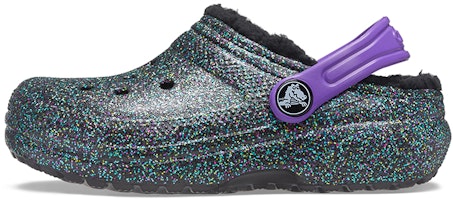 (Youth) Crocs Classic Lined Clogs 'Black Purple Sparkles' 205937-9BD (Youth) Crocs Classic Lined Clogs 'Black Purple Sparkles' 205937-9BD