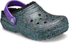Lookbook (Youth) Crocs Classic Lined Clogs 'Black Purple Sparkles' 205937-9BD