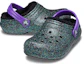Shop (Youth) Crocs Classic Lined Clogs 'Black Purple Sparkles' 205937-9BD
