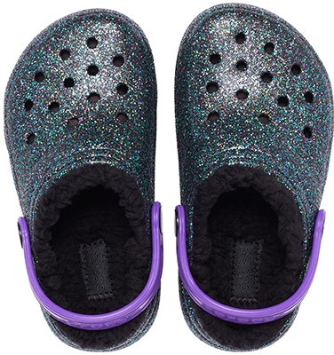 (Youth) Crocs Classic Lined Clogs 'Black Purple Sparkles' 205937-9BD Purchase (Youth) Crocs Classic Lined Clogs 'Black Purple Sparkles' 205937-9BD