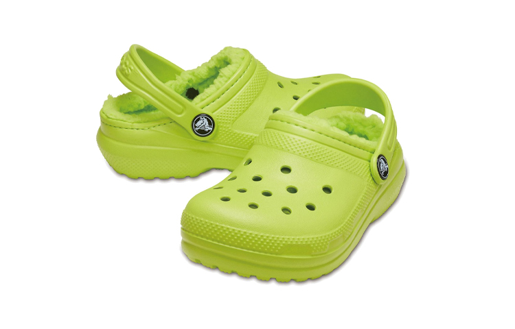 Shop (Youth) Crocs Classic Lined Clogs 'Green' 203506-3TX