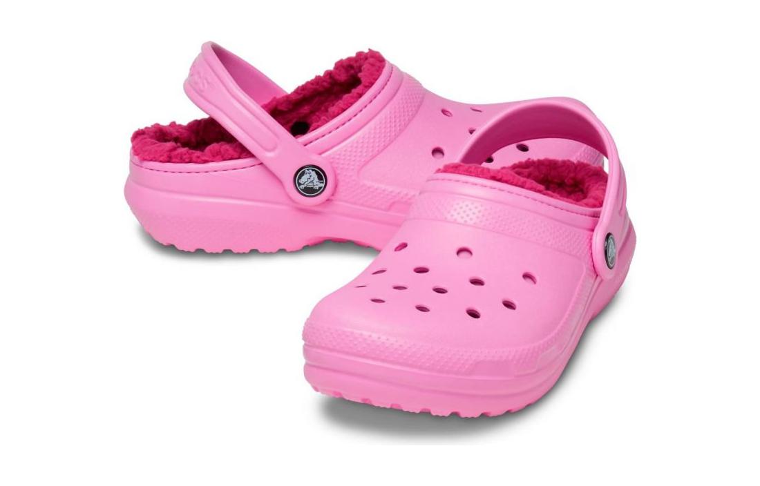 Lookbook (JR) Crocs Classic Lined Clogs 'Taffy Pink' Warna Merah Muda 207010-6SW
