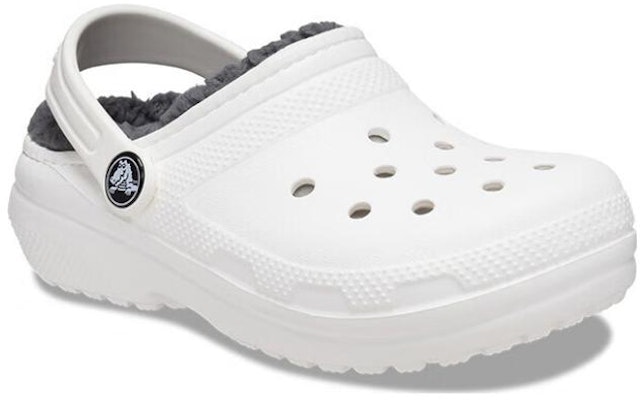 兒童 Crocs卡駱馳 休閒舒適 防滑耐磨 兒童拖鞋 白灰色 Lookbook 兒童 Crocs卡駱馳 休閒舒適 防滑耐磨 兒童拖鞋 白灰色